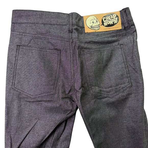 Cheap Monday Mens Black Cotton/Polyester Slim Fit Jeans Stylish Denim Sz 30/34 - Picture 5 of 10